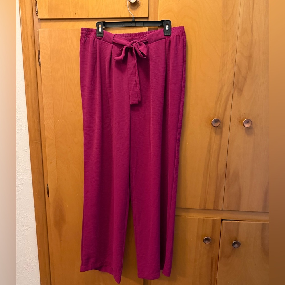 SOHO Apparel Ltd. - Tie Waist Wide Leg Pants